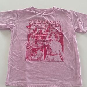 Stranger Things Pink Kids T-Shirt